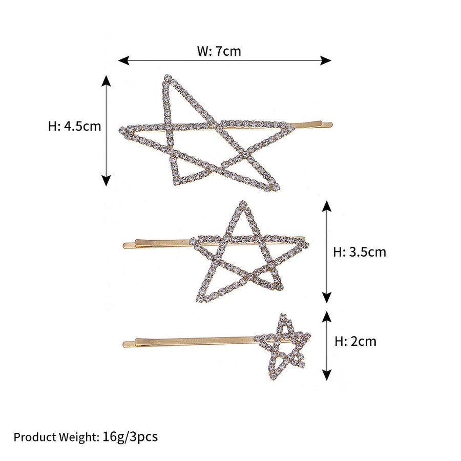 Women's IG Style Simple Style Star Rhinestone Hollow Out Inlay Rhinestones Hair Clip