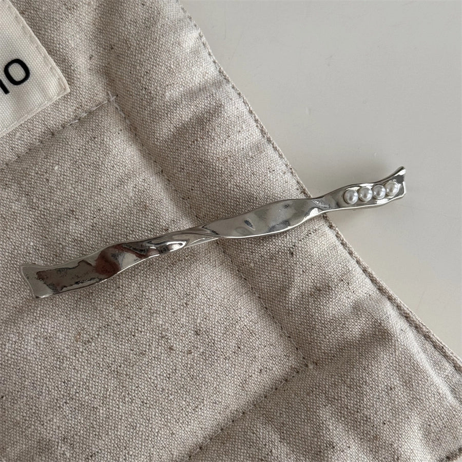 Women's Simple Style Classic Style Solid Color Alloy Inlay Pearl Hair Clip