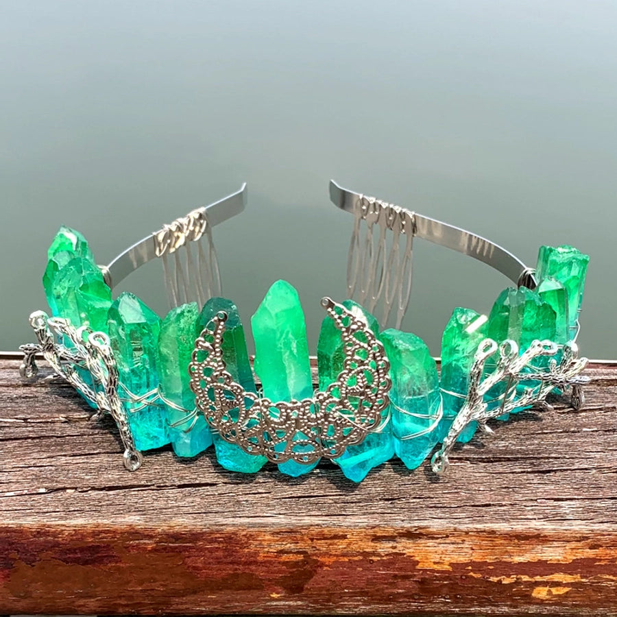 fashion moon crown alloy hollow out crown