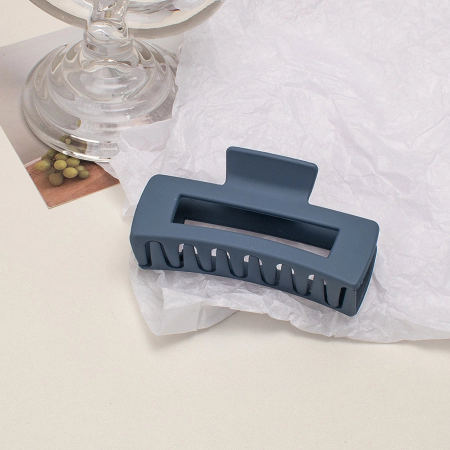 simple style solid color plastic resin spray paint hair clip 1 piece