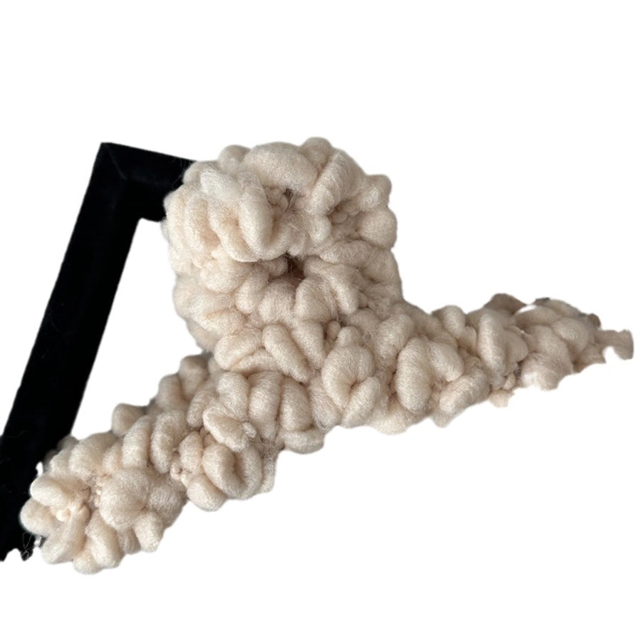 simple style solid color cloth hair claws