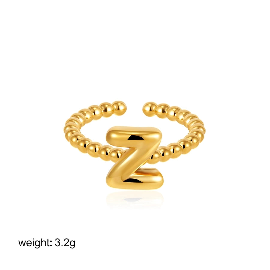 Copper Letter Open Rings