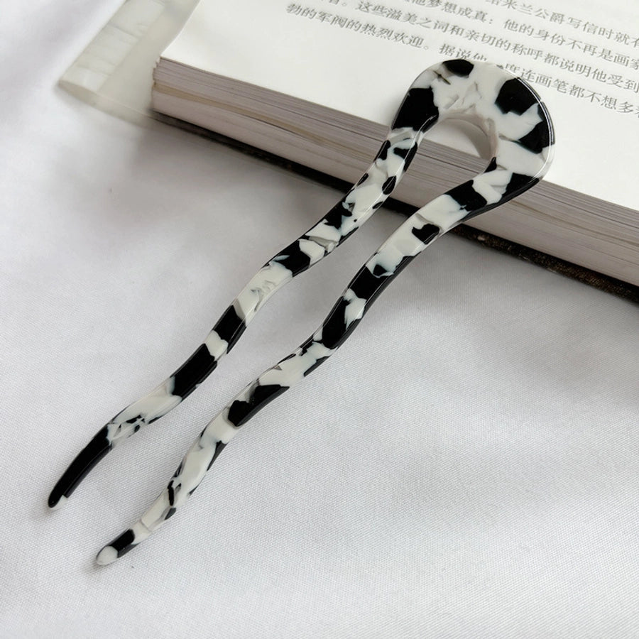 Women's Simple Style U Shape Leopard Acetic acid sheets Hairpin