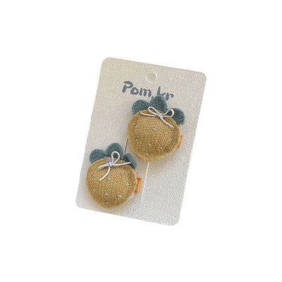 Sweet Girl'S Strawberry Cloth Hair Clip Hair Tie