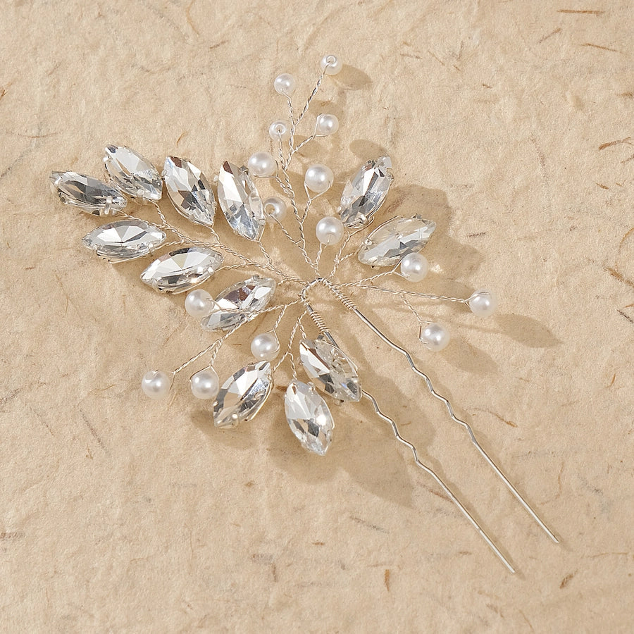 Antique U-shaped Hairpin Hair Accessories Simple Rhinestone Pin Hairpin Photography Portrait High-end Hair Hairpin