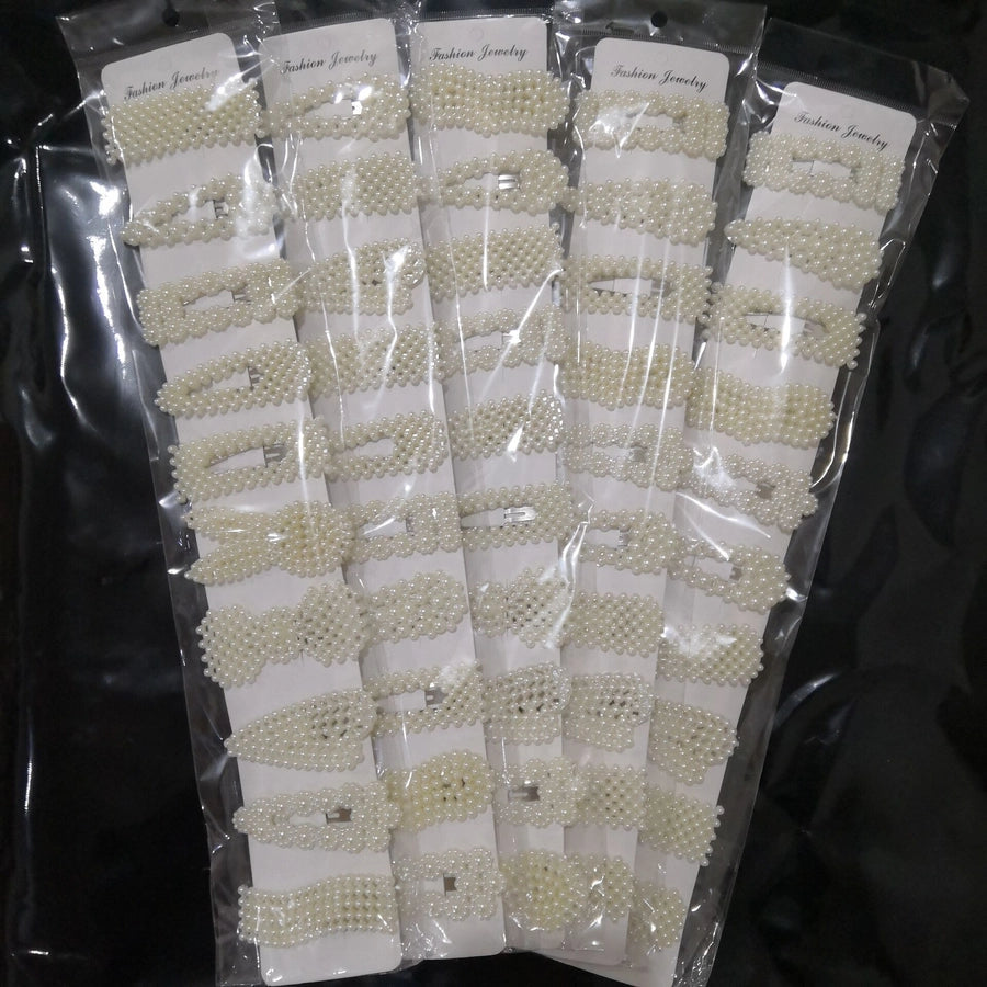 TikTok Pearl hairpin set Korean version of ten-piece set factory direct Japanese and Korean  Net Red Pearl hairpin set