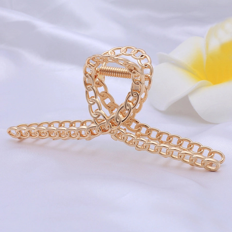 Women's net red hair clip large plate alloy grip women's back head butterfly shark clip hairpin