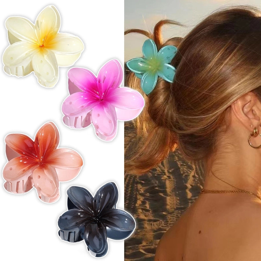 retro flower plastic resin hair band 1 piece