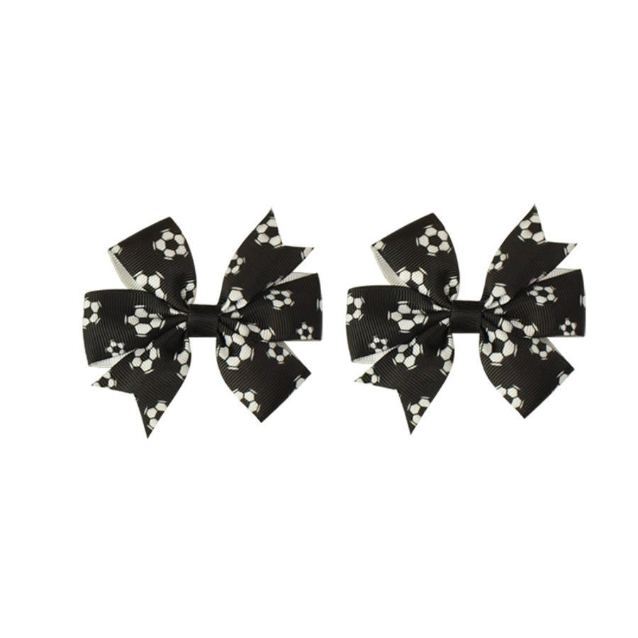 Women's Korean Style Basketball Bow Knot Polyester Hair Clip