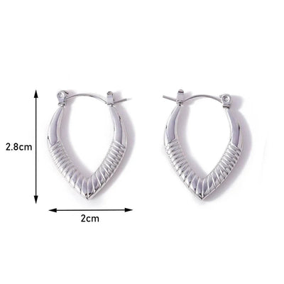 1 Pair Simple Style Geometric 304 Stainless Steel 18K Gold Plated Earrings