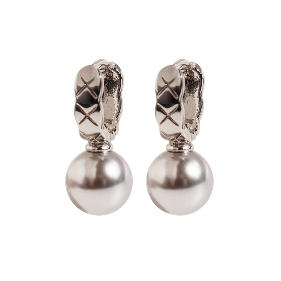 Brass Plating Geometric Pearl Earrings