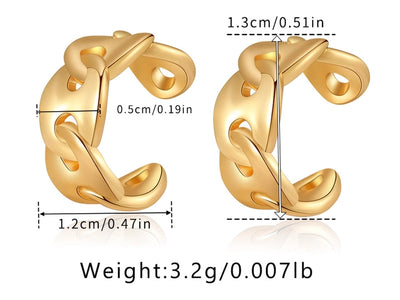 1 Pair Casual Elegant Classic Style Geometric Copper Ear Cuffs