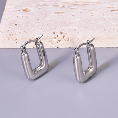 1 Pair Simple Style Geometric 304 Stainless Steel 18K Gold Plated Ear Studs