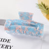 simple style color block acetic acid sheets carving hair claws 1 piece