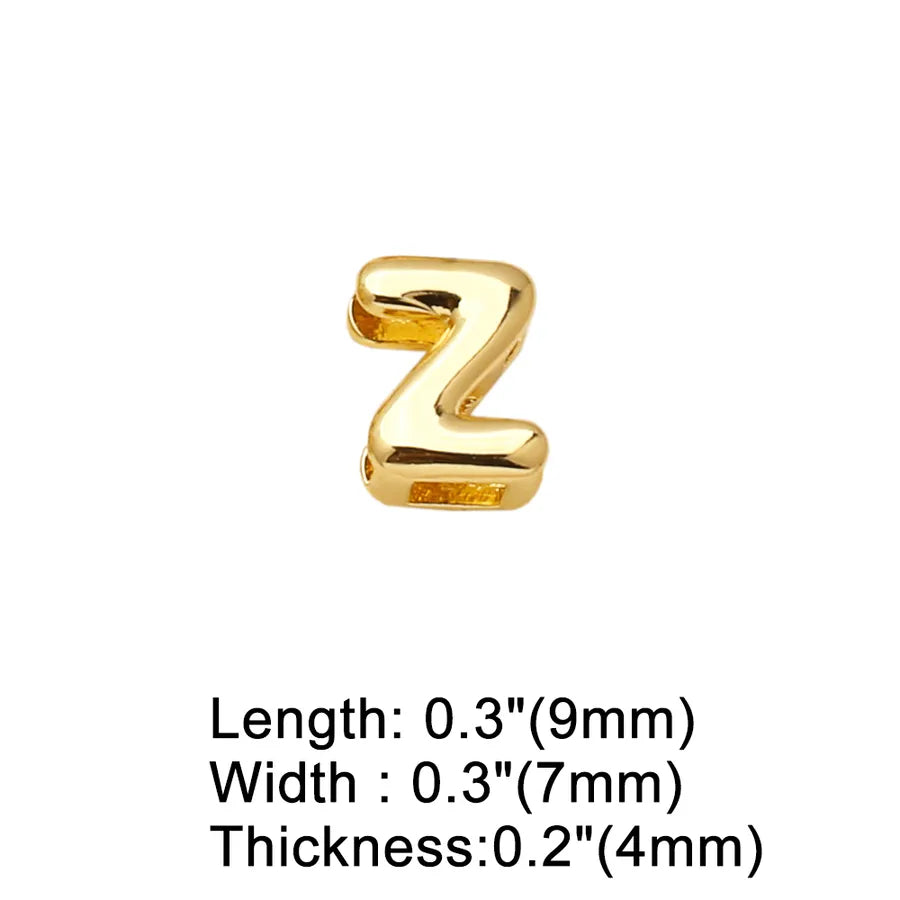 Wholesale Jewelry Basic Simple Style letter Copper 18K Gold Plated