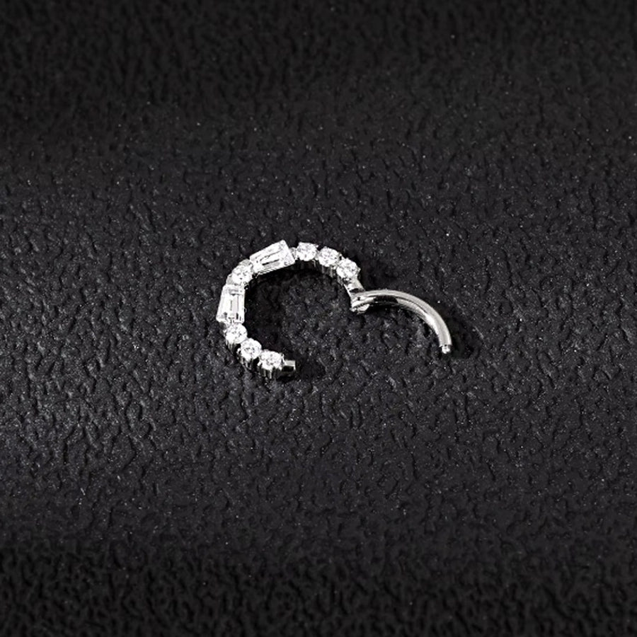 1 Piece Nose Rings & Studs Elegant Luxurious Simple Style Irregular Pure Titanium Titanium Alloy Zircon Ear Cartilage Rings & Studs Nose Rings & Studs