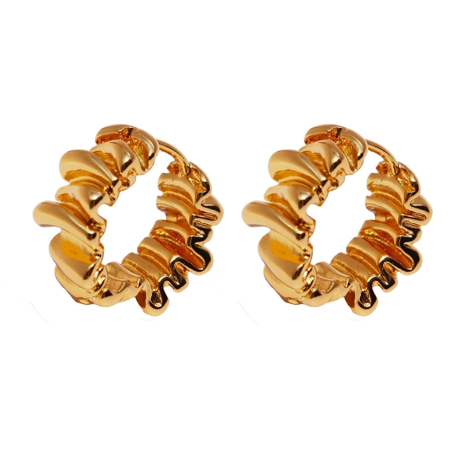 1 Pair IG Style Streetwear Geometric Brass 24K Gold Plated Earrings