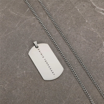 Jewelry Basic Classic Style Commute Letter Rectangle 304 Stainless Steel Pendant Necklace