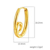 1 Pair IG Style Solid Color Knot Plating 304 Stainless Steel 18K Gold Plated Earrings