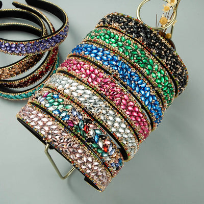trendy headband color full diamond hairband