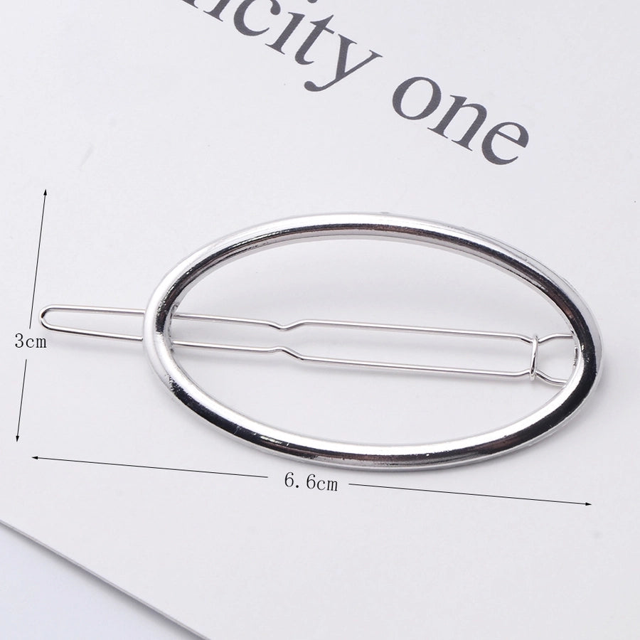 fashion geometric metal plating hair clip