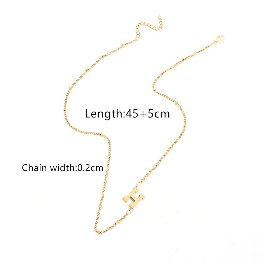 Jewelry Simple Style Classic Style Letter 201 Stainless Steel 304 Stainless Steel Pendant Necklace
