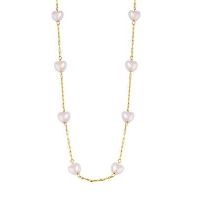 Jewelry Vacation Simple Style Heart Shape 304 Stainless Steel 18K Gold Plated Bracelets Necklace