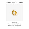 Jewelry Retro French Style IG Style Geometric 316L Stainless Steel  18K Gold Plated Irregular Open Rings