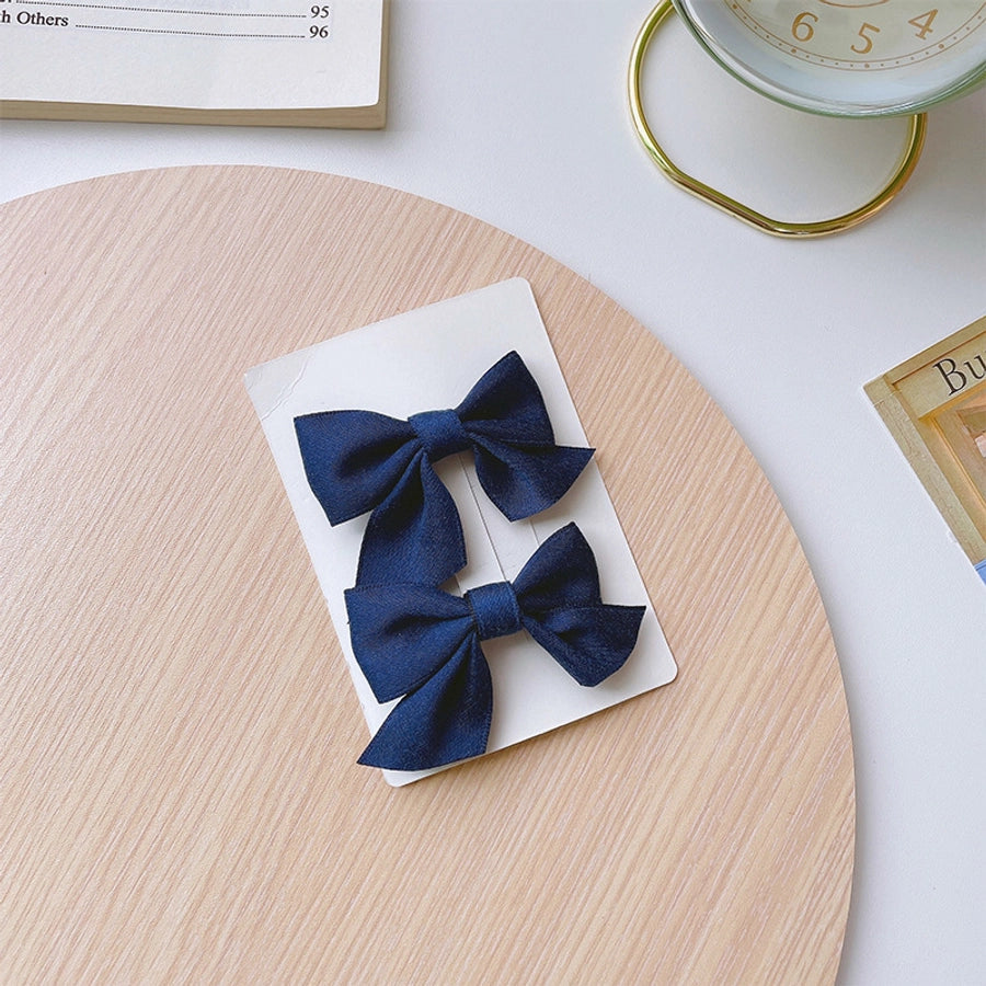 Girl'S Simple Style Classic Style Bow Knot Cloth Braid Hair Clip