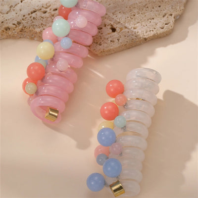 Women's Cute Sweet Round Plastic Hair Tie