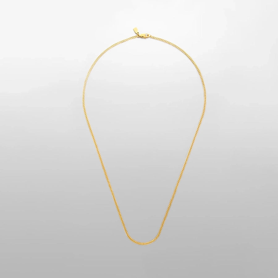 Jewelry Hip-Hop Simple Style Solid Color 304 Stainless Steel 18K Gold Plated White Gold Plated Necklace