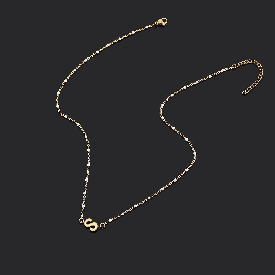 Jewelry Simple Style Classic Style Letter 201 Stainless Steel 304 Stainless Steel Pendant Necklace