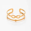 Vintage Style French Style Rabbit Leaf 304 Stainless Steel Cuff Bracelets In Bulk