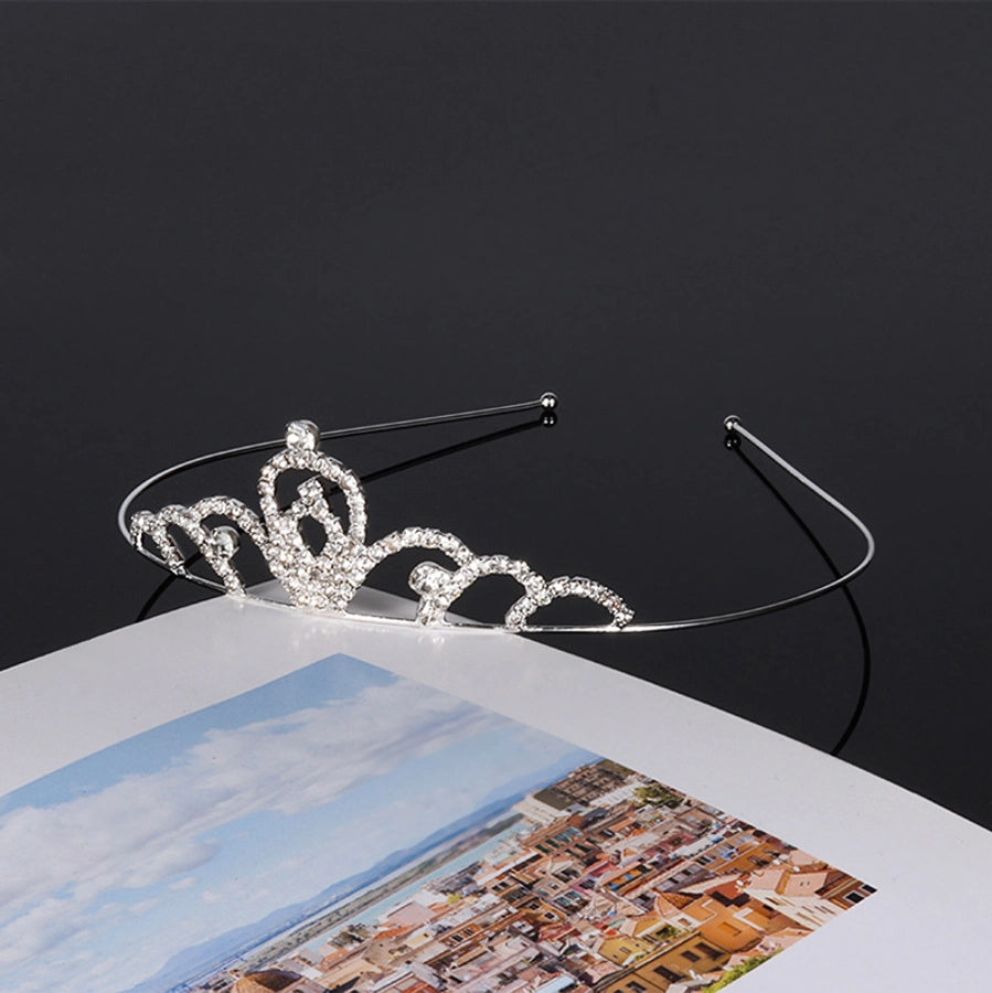 fashion claw chain welding rhinestone hairband Crown wedding bride headdress hair accessories performance birthday crown