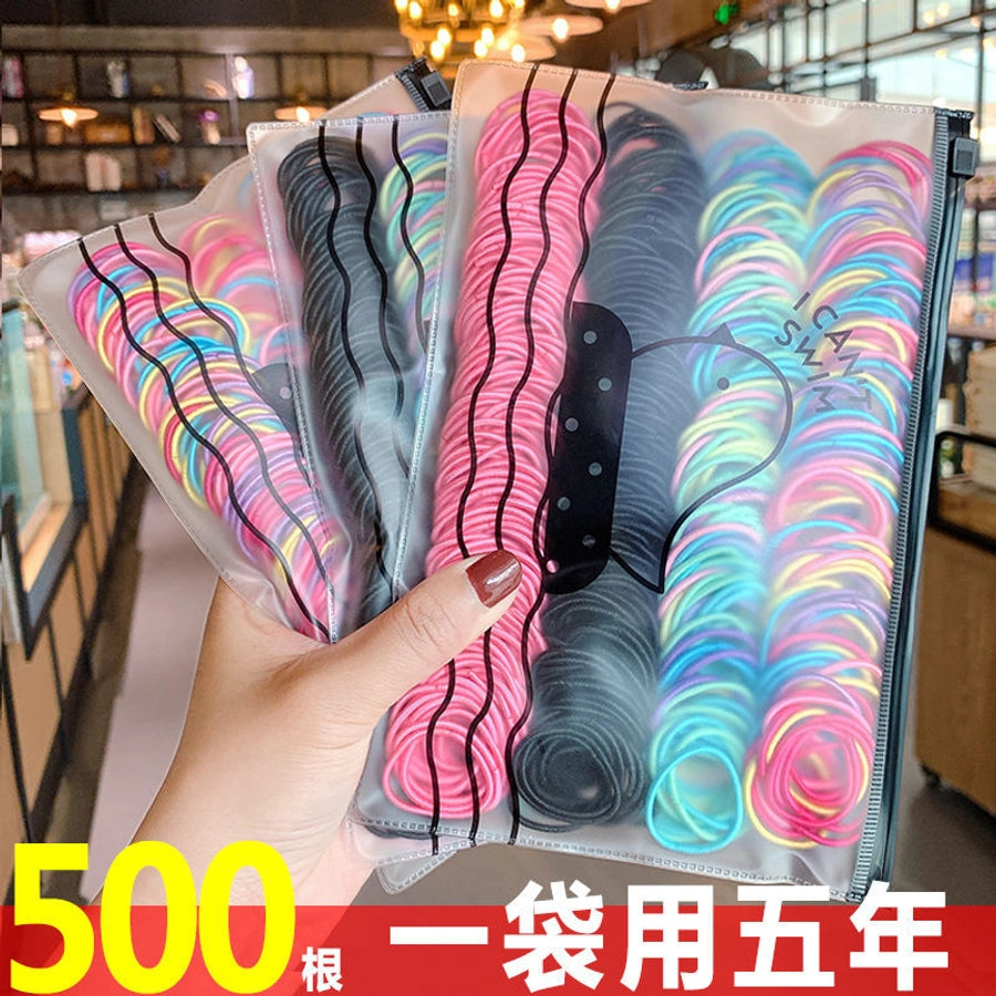 500 rubber bands korean new fashion hair cheap scrunchies set