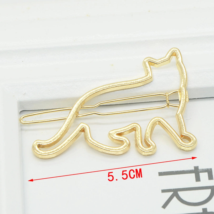 fashion geometric metal plating hair clip