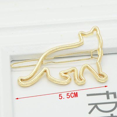 fashion geometric metal plating hair clip