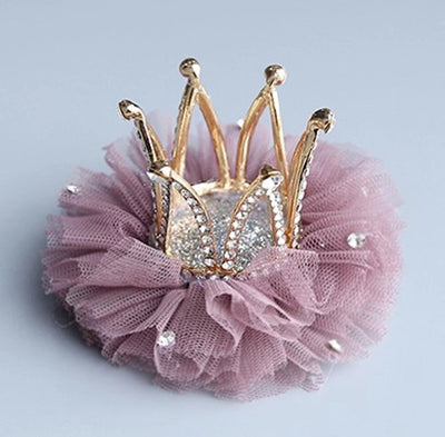 fashion crown gauze epoxy inlay rhinestones hair clip hair band 1 piece