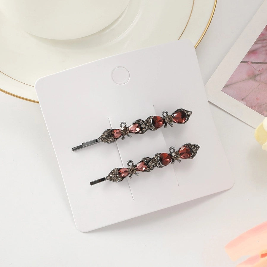 Women's Simple Style Classic Style Color Block Alloy Inlay Rhinestones Hair Clip