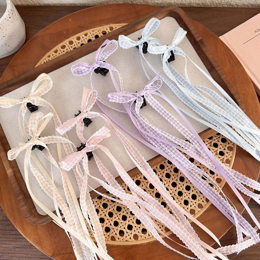 Women's Cute Lady Sweet Bow Knot Cloth Hair Clip