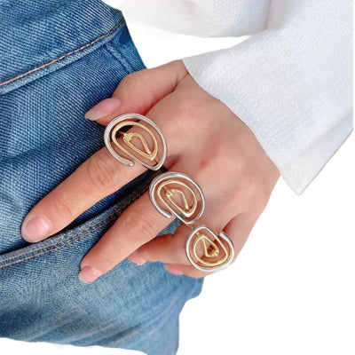 Jewelry Vintage Style Classic Style Spiral Copper Mixed Metal Plating Open Rings