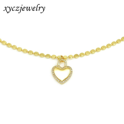 Jewelry Vintage Style Classic Style Heart Shape Copper Pendant Necklace