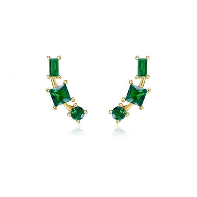1 Pair Casual Elegant Geometric Copper Zircon Drop Earrings Ear Studs