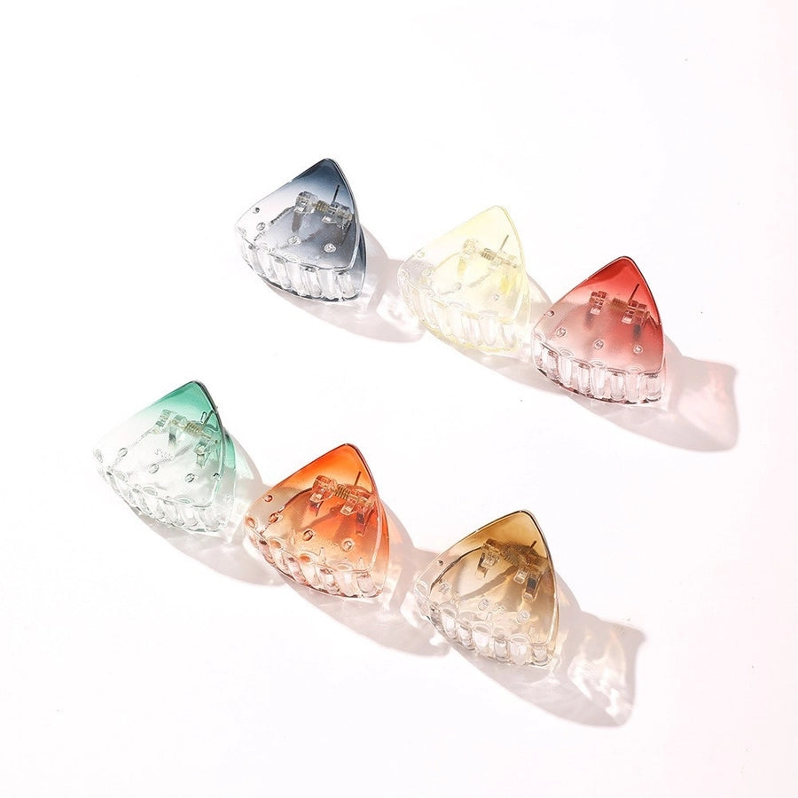 Gradient Small Grab Clip Small Disc Hairpin Environmentally Friendly Acetic Acid Shark Clip Transparent Oval Hair Grab Children's Clip