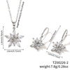 Elegant Personality Fashion Snowflake Suit, 3-Piece Fashion Simple Pendant Necklace and Earrings Suit, Suitable for Daily Wear, Party and Valentine's Day Gifts
