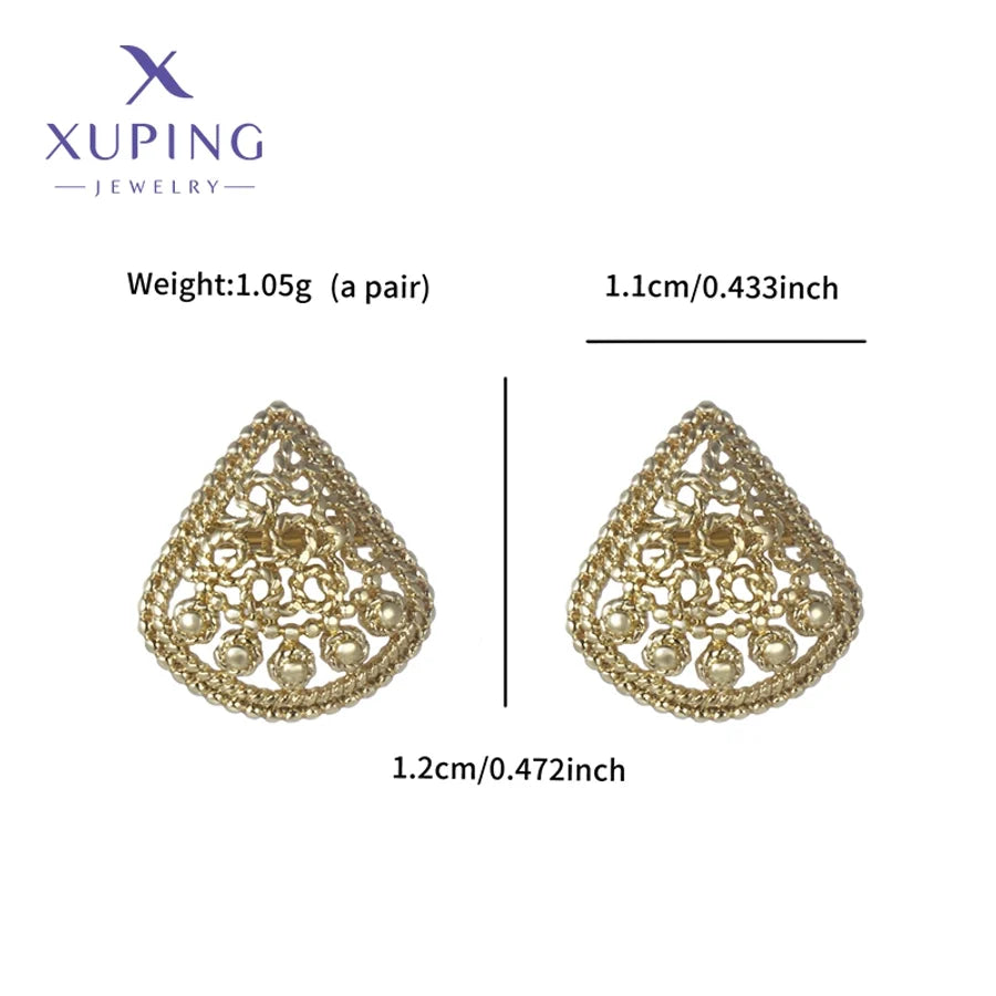 1 Pair Retro Simple Style Triangle Plating Copper 18K Gold Plated Ear Studs