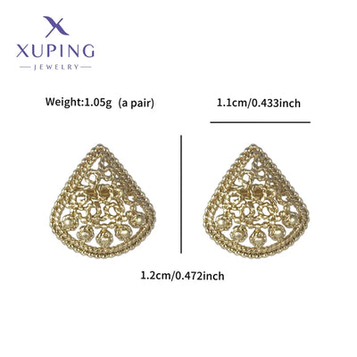 1 Pair Retro Simple Style Triangle Plating Copper 18K Gold Plated Ear Studs