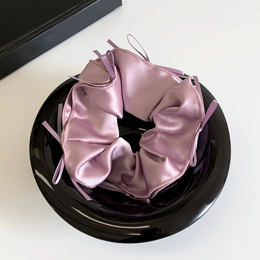 Women's Sweet Solid Color Cloth Hair Tie