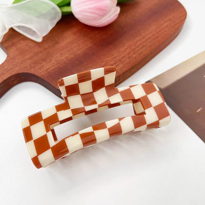 simple style lattice pvc hollow out hair claws