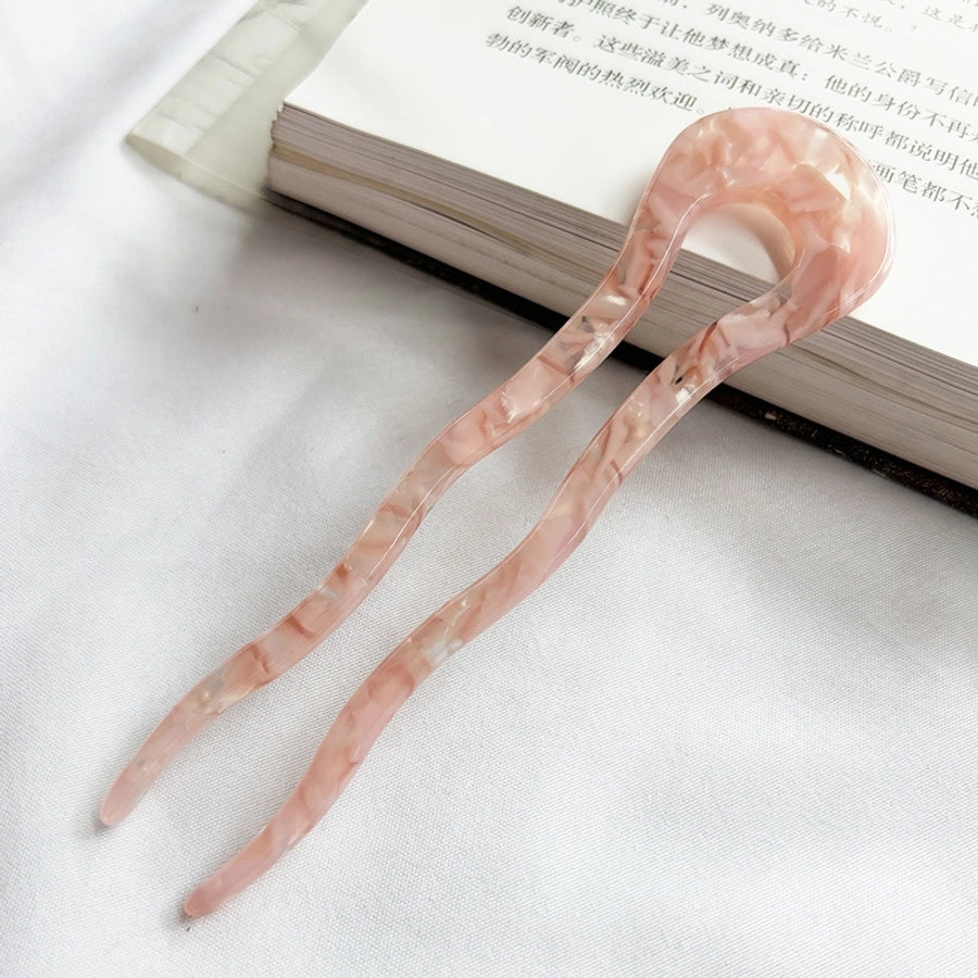 Women's Simple Style U Shape Leopard Acetic acid sheets Hairpin